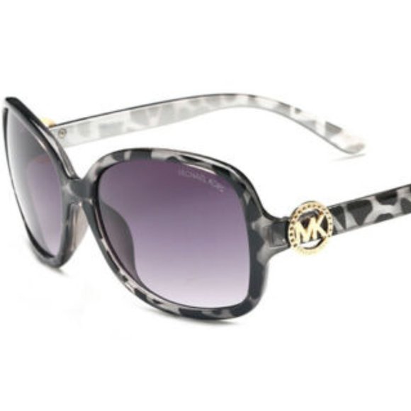 Michael Kors Polarized Oversized MK Clear/Black TORTOISE Sunglasses